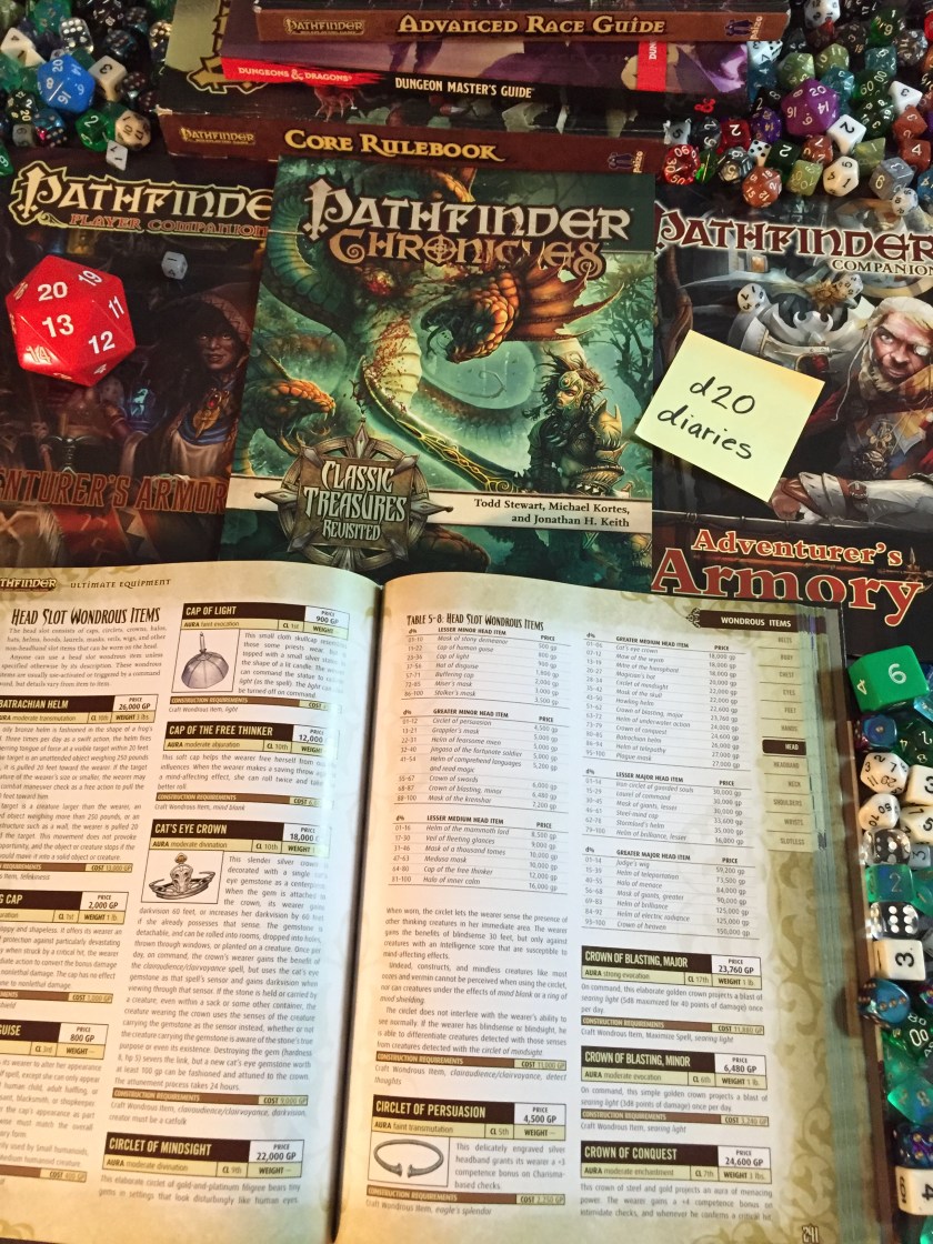 pathfinder, d&d, magical gear